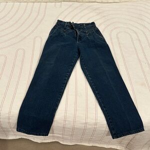 Rockies Vintage Jeans Women's 29 Fits 26x28 (Hemmed) Blue Bareback Denim Western